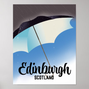 Edinburgh Schottland Umbretto Poster