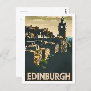 Edinburgh Schottland Vintag Berühmter Reiseort Postkarte