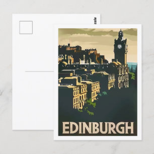 Edinburgh Schottland Vintage Berühmter Reiseort Postkarte