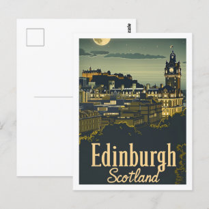 Edinburgh Schottland Vintage Berühmter Reiseort Postkarte