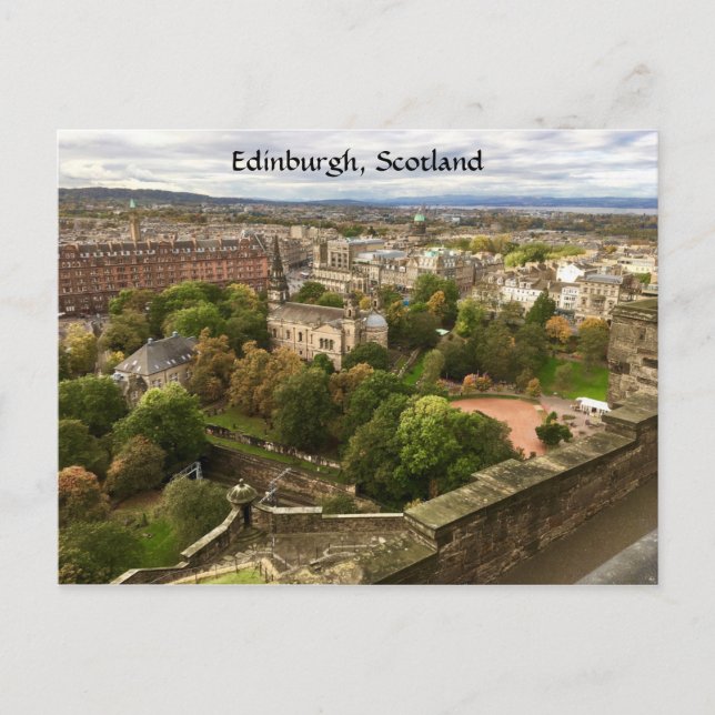 Edinburgh Scotland City Skyline von den Mauern des Postkarte (Vorderseite)