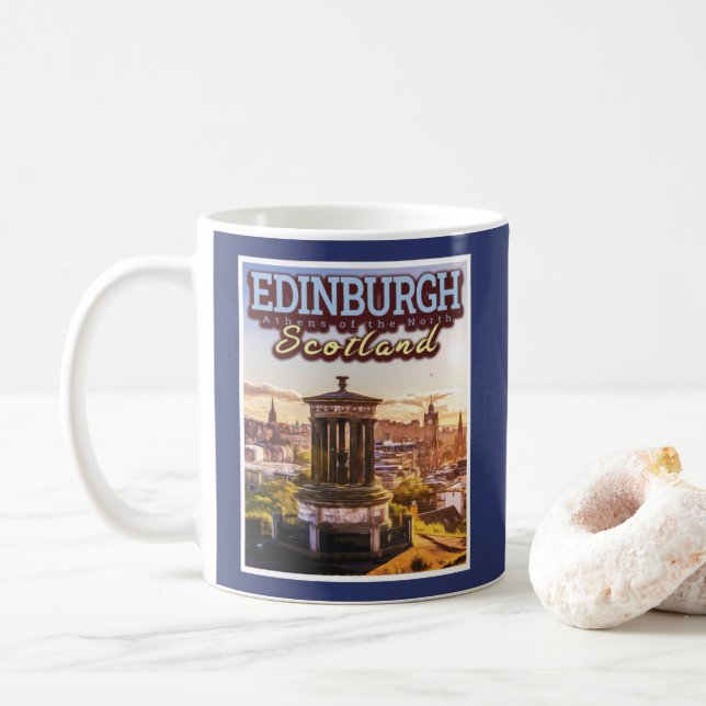 EDINBURGH SCOTLAND - DIE ATHEN DES NORDEN KAFFEETASSE (Mit Donut)
