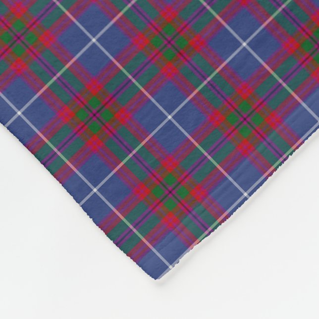Edinburgh Scotland District Tartan Fleece Blanket (Ecke)