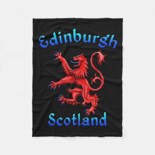 Edinburgh Scotland Lion Rampant Scottish Flag Fleecedecke