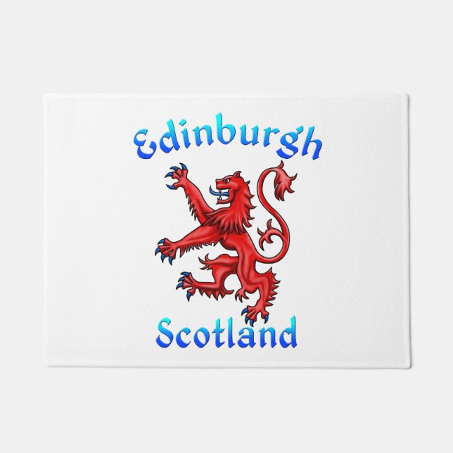 Edinburgh Scotland Lion Rampant Scottish Flag Fußmatte (Vorderseite)
