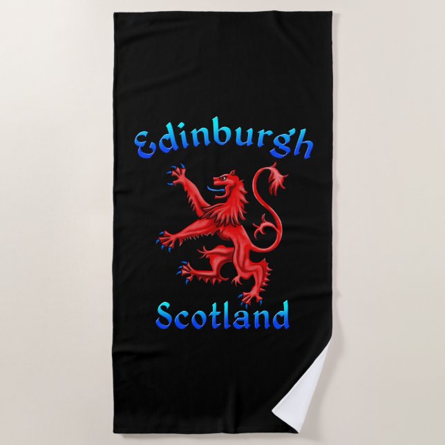 Edinburgh Scotland Lion Rampant Scottish Flag Strandtuch (Vorderseite)