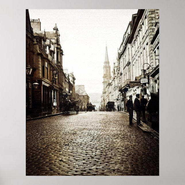 EDINBURGH SCOTLAND MAYBOLE STREET SCENE 1910 POSTER (Vorne)