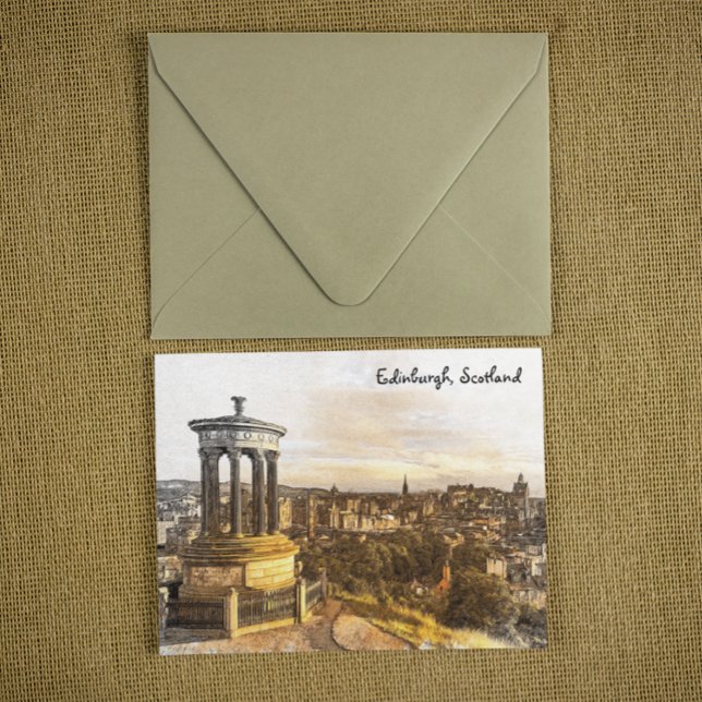 Edinburgh Scotland Panorama View Vintage Travel Postkarte (Edinburgh Scotland Panorama View Vintage Travel Postcard)