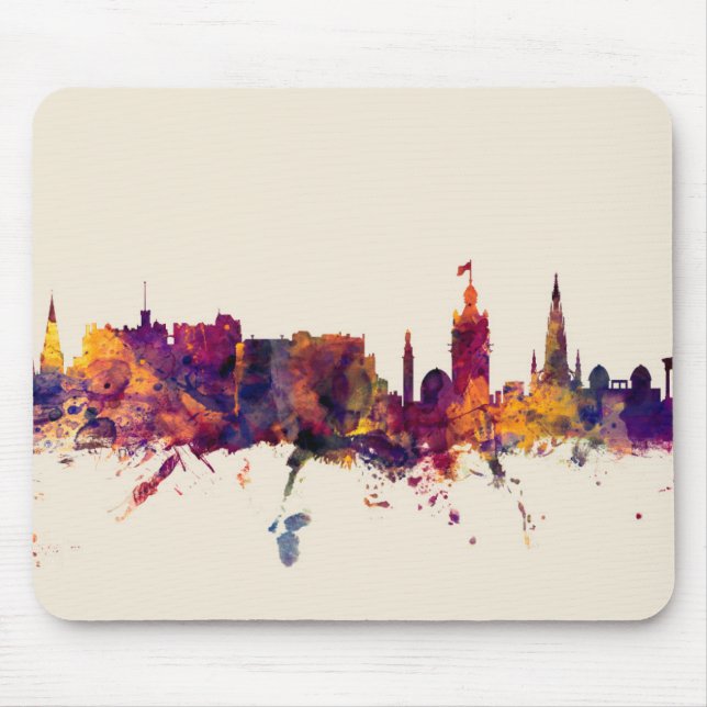 Edinburgh Scotland Skyline Mousepad (Vorne)