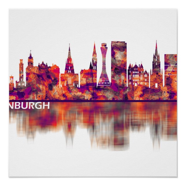 Edinburgh Scotland Skyline Poster (Vorderseite)
