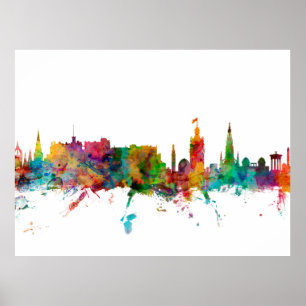 Edinburgh Scotland Skyline Poster