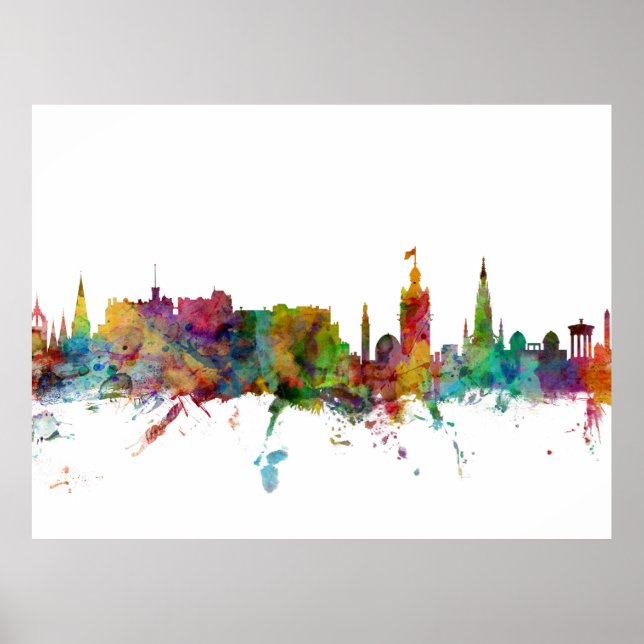 Edinburgh Scotland Skyline Poster (Vorne)