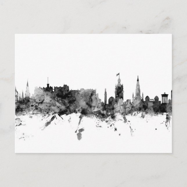 Edinburgh Scotland Skyline Postkarte (Vorderseite)