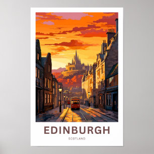 Edinburgh Scotland Travel Print Poster