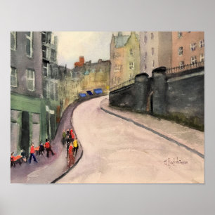 EDINBURGH, SCOTLAND WATERCOLOR POSTER