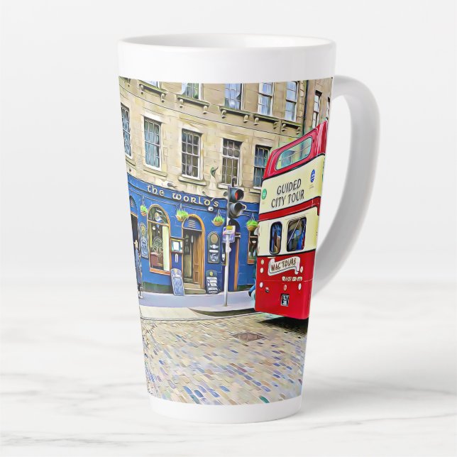 Edinburgh, Scottland Latte Tasse (Rechte Ecke)