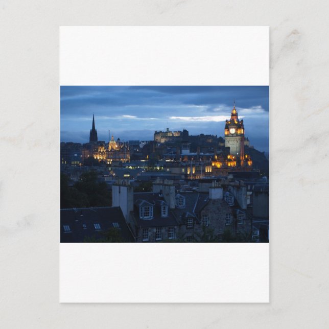 Edinburgh Skyline Postkarte (Vorderseite)