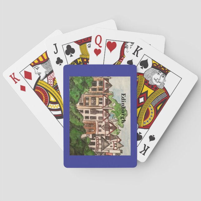 Edinburgh spielt Karten - Ramsay Gardens. Spielkarten (Rückseite)
