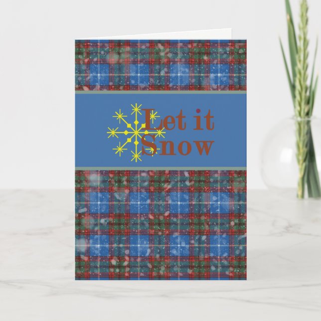 Edinburgh Tartan Holiday Card Feiertagskarte (Vorderseite)