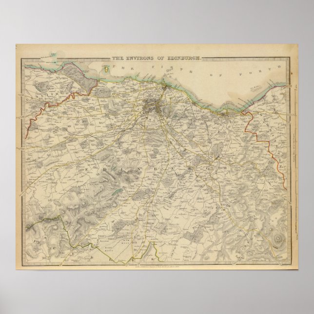 Edinburgh-Umgebungen Poster (Vorne)