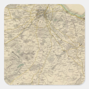 Edinburgh-Umwelt Quadratischer Aufkleber