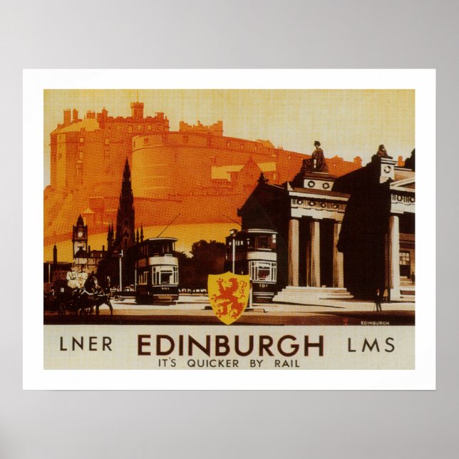 Edinburgh via LNER Rail Poster (Vorne)