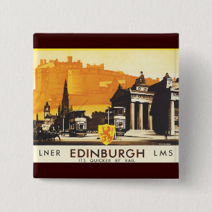 Edinburgh via LNER Rail Poster Button