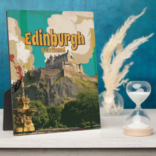 Edinburgh Vintage Reiseplakat Fotoplatte