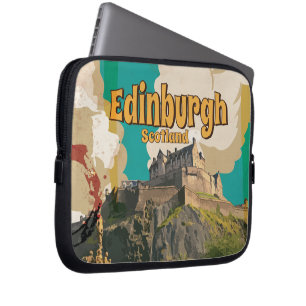 Edinburgh Vintage Reiseplakat Laptopschutzhülle