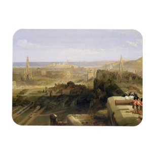 Edinburgh vom Schloss, 1847 (Öl auf Leinwand) Magnet
