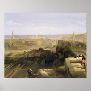 Edinburgh vom Schloss, 1847 (Öl auf Leinwand) Poster