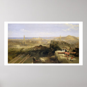 Edinburgh vom Schloss, 1847 (Öl auf Leinwand) Poster