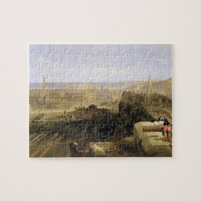 Edinburgh vom Schloss, 1847 (Öl auf Leinwand) Puzzle (Horizontal)