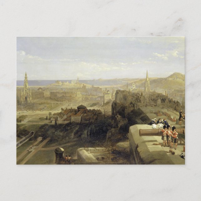 Edinburgh vom Schloss 1847 Postkarte (Vorderseite)