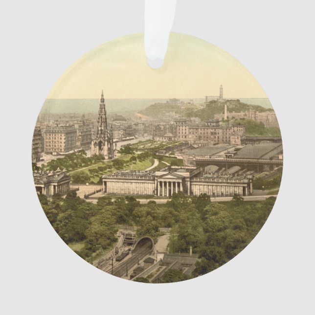 Edinburgh vom Schloss, Schottland Ornament (Vorderseite)