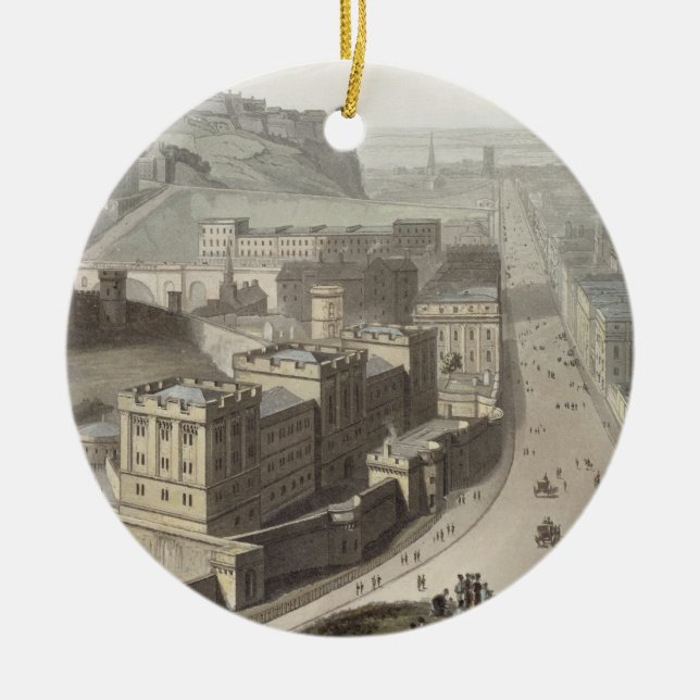 Edinburgh, von Calton Hügel, von 'einer Reise Keramik Ornament (Vorne)