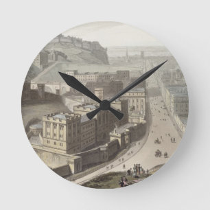 Edinburgh, von Calton Hügel, von 'einer Reise Runde Wanduhr