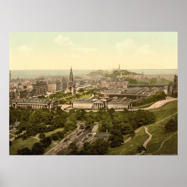 Edinburgh von Castle, Schottland Poster (Vorne)