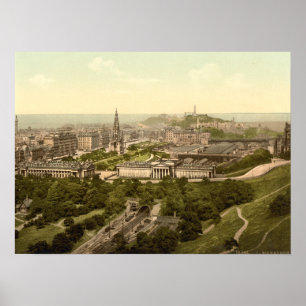 Edinburgh von Castle, Schottland Poster