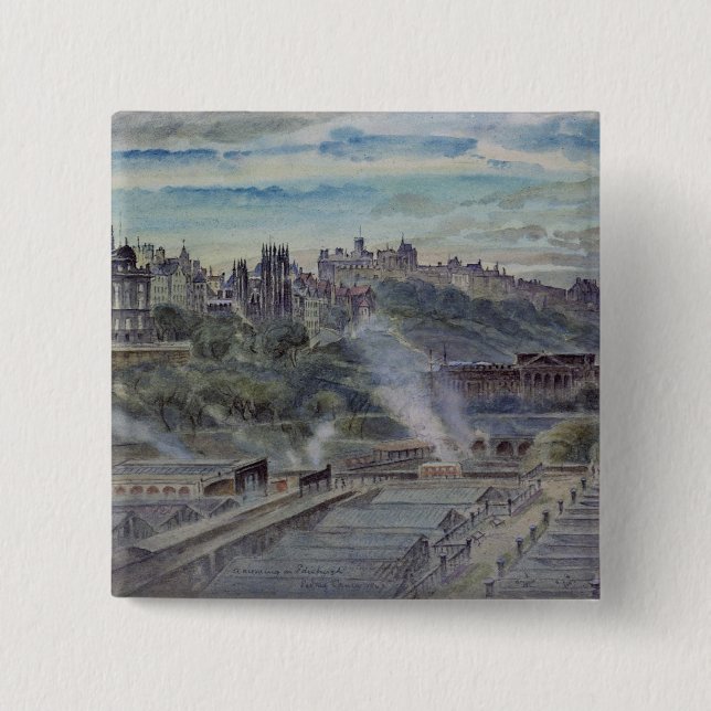 Edinburgh von nahen St Anthony Kapelle Button (Vorderseite)