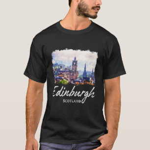 Edinburgh Watercolor Painting Edinburgh T-Shirt