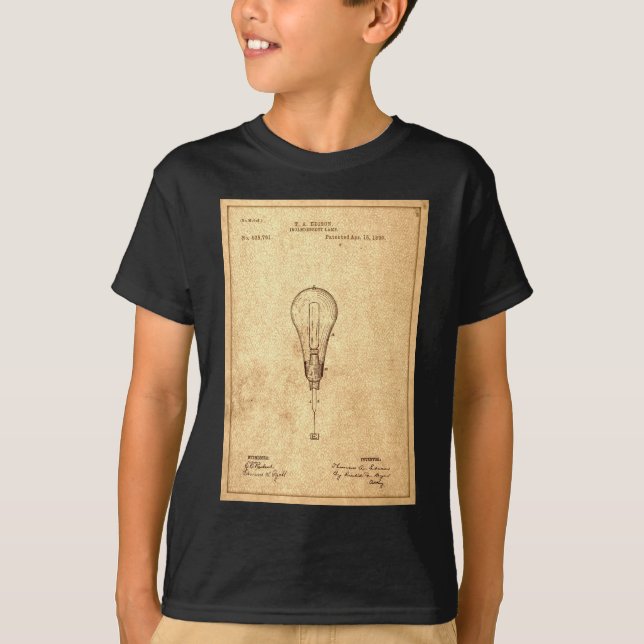 Edison Bulb Patent T-Shirt (Vorderseite)