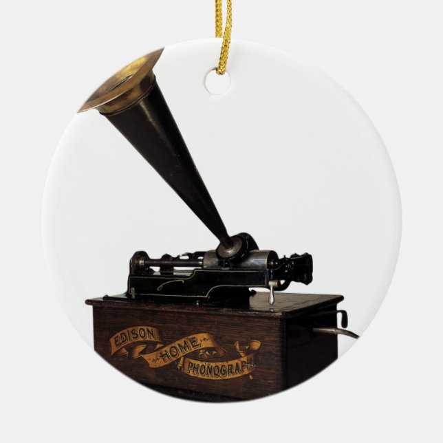 Edison Heim Phonograph Keramikornament (Vorne)