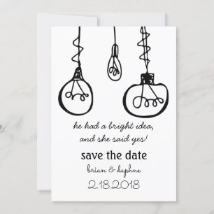 Edison Lightbulb Save the Date Einladung