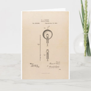 Edison-Patent-Lichtbirne-L Karte