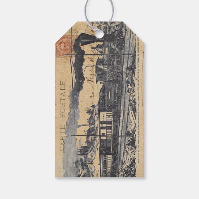 Edison Steampunk Journaling Tag Geschenkanhänger (Rückseite)