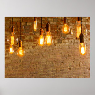 Edison-Stil-Glühbirnenposter Poster