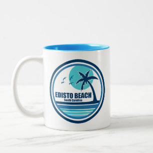 Edisto Beach South Carolina Palmen Vögel Zweifarbige Tasse