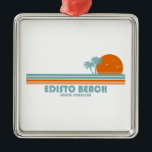 Edisto Beach South Carolina Sun Palm Trees Ornament Aus Metall<br><div class="desc">Das Edisto Beach gilt als eines der letzten nicht kommerzialisierten Strandgebiete in South Carolina und zeichnet sich durch seinen einzigartigen Charme aus,  der es besonders für diejenigen attraktiv macht,  die ein ruhigeres Stranderlebnis wünschen.</div>