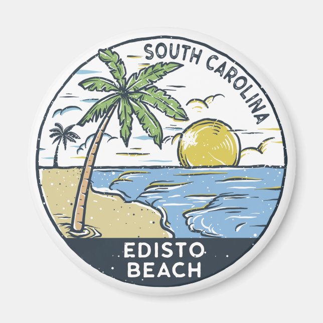 Edisto Beach South Carolina Vintag Magnet (Vorne)